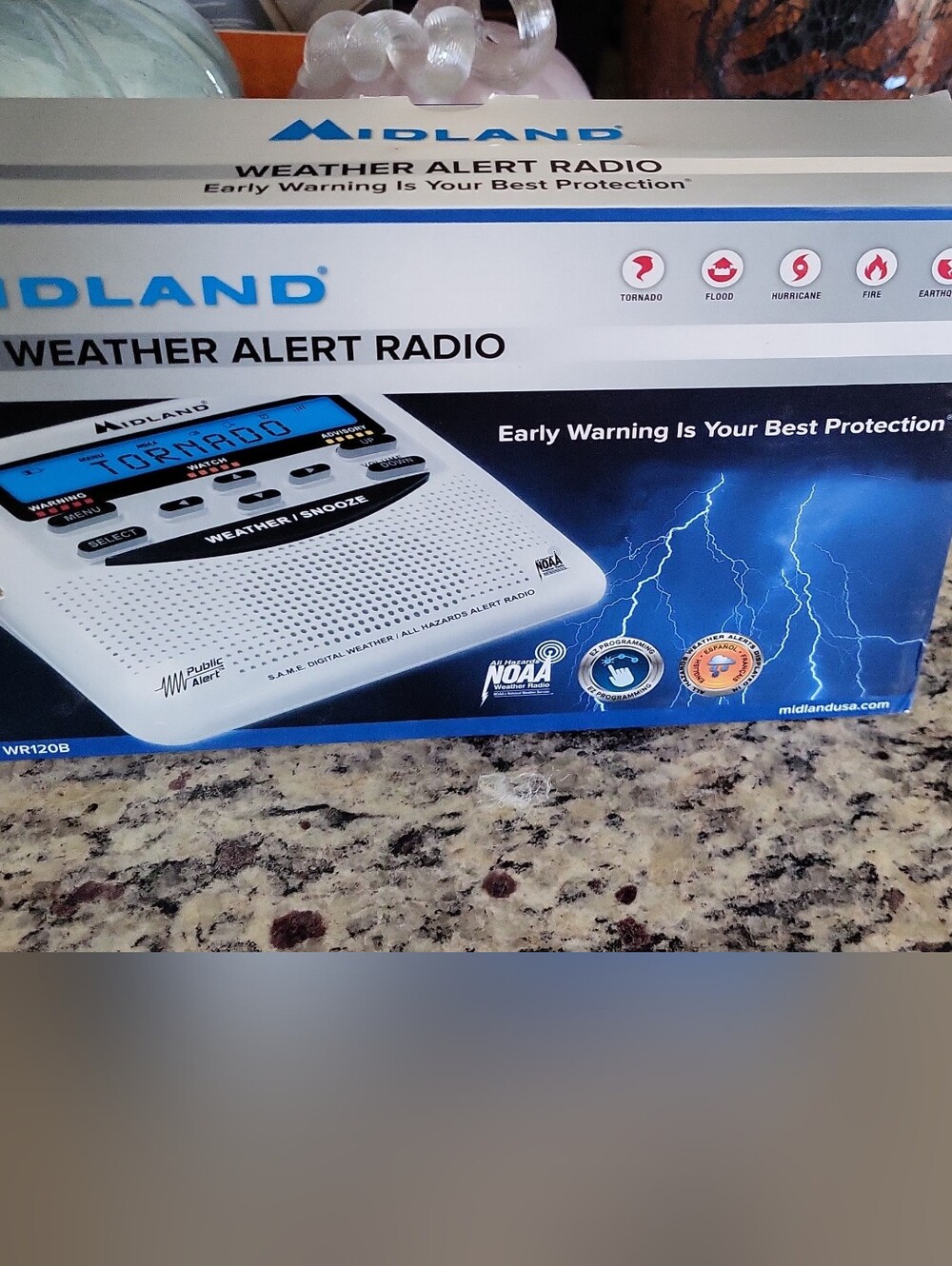 Midland Weather Alert Radio - White/Blue